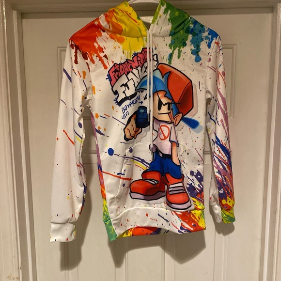 Friday Night Funkin Boyfriend (BF) Hoodie Hooded Sweatshirt - Size X-Small - Picture 1 of 5